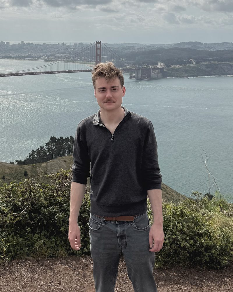 Max Smith on the Marin Headlands above the Golden Gate Bridge and San Francisco